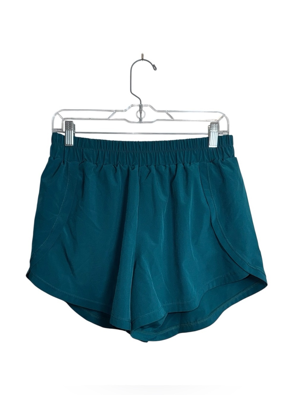 Maurices Dark Teal 3.5” Athletic Shorts Pull On High Rise Lined Medium Women’s